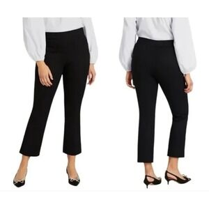 Hill House Home Claire Pant Trousers Cropped Black NWT High Rise Flare Leg Med